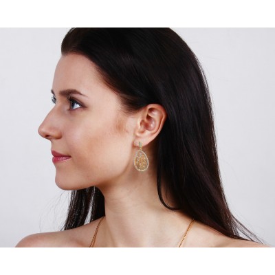 Bela Diamond Dangle Drop Earrings